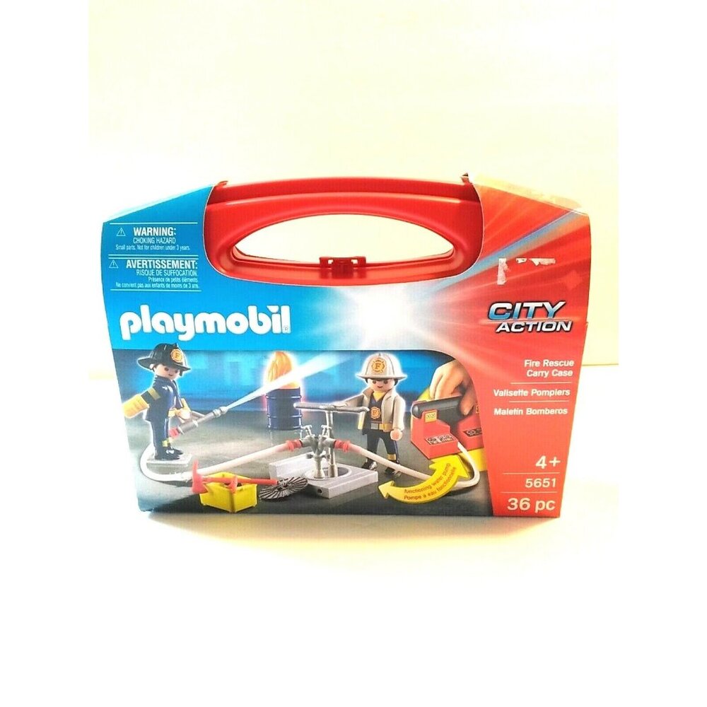 Playmobil City Action Fire Rescue Carry‎ Case 36pc 5651 Playset